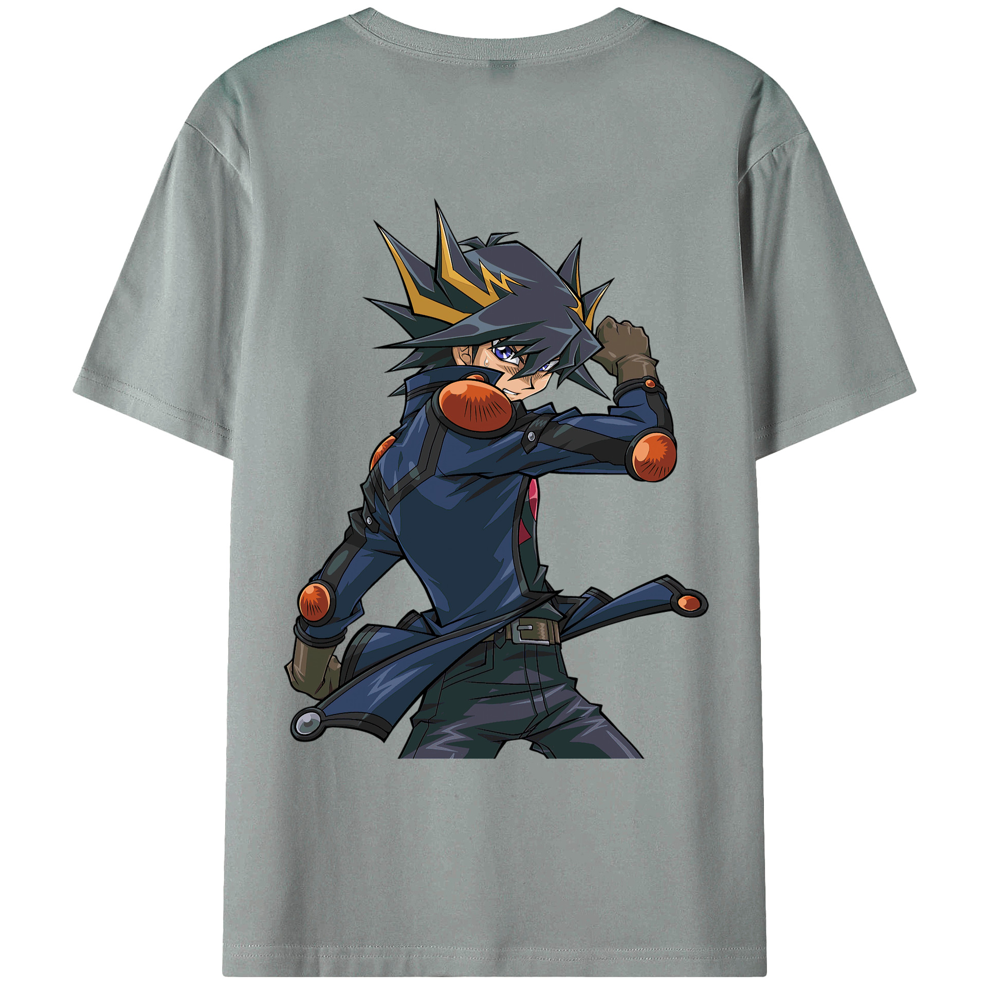 （画像用） 遊☆戯☆王 Yu-Gi-Oh! 綿100％ メンズ半袖Tシャツ（バックプリント） 通気性
